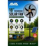 Ava 18inch solar fan fast speed Control fan - image 2
