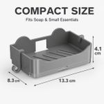 Cloudoon 3PCS Wall Mounted Soap Holder with Drainage, No Drilling Soap Storage Rack for Bathroom - image 6