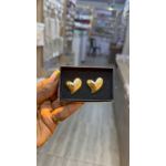 Gold Heart Stud Earrings – Minimalist Luxury Design