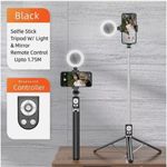 product_image_name-Generic-Selfie Stick Z6D Tripod with Rechargeable Light, Mirror, Bluetooth Remote, Extendable & 360° Rotating for iPhone, Android-2