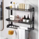 2 Layers Metal Multipurpose Cosmetics Shelf Holder - Non Rust Bathroom Storage Rack