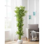 Stunning Artificial Blue Blossom Floor Plant in Luxury Vase