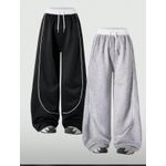 Wide leg joggers pant two in one 