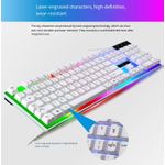Generic Glowing Mechanical Keyboard & Mouse USB Set-white - image 4
