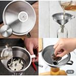 SILVER COLOURED STAINLESS STEEL KITCHEN FUNNEL 1X