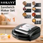 Generic Sokany 7 IN 1 Multifunctional SANDWICH MAKER