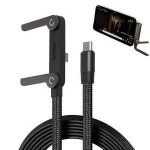 240W Foldable Stand Braided Elbow Type-C to Type-C Fast Charging Data Cable