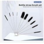 Generic 10pcs straw cleaning brush set-multi size reusable straw cleaner for bottles and cups - image 2