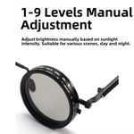 Fashion Adjustable ND Variable Round Sunglasses, 9 Gears Dimming Polarized Circular Glasses - image 2