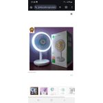 Dp Rechargeable Table / Hand Fan - Electric Air Cooling Rechargeable Fan + LED Light ( 7632 )