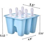 Generic 6 cavity silicone Popsicle mold wide and tall 1pc - image 2
