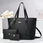 3 in 1 leather big shoulder bag 