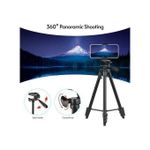 Generic Portable Tripod Stand 1.35m Height With Phone Clamp Remote - image 3