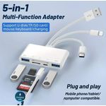 Generic Multi 5-in-1 Lightning + Type C + USB A Card Reader for iPhone/iPad/Android/MacBook/Computer/Tablet/Camera/Hard Disk/Flash Drive, OTG Memory Adapter for SD/Micro SD/SDHC/SDXC/MMC - image 2