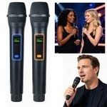 Huameisi 2pcs/set Premium Handheld Wireless Microphone Wireless Microphone Transmitters & ReceiversKTV/performance/stage/conference microphone