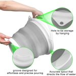 product_image_name-Generic-Collapsible Bucket with Handle 10L(2.6 Gallon), Portable Mop Bucket for Cleaning, Silicone Ice Buckets for Outdoor Camping Fishing Car Washing Household Cleaning Supplies, Large Plastic Wash Basin Tub-6