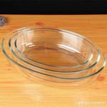 Generic Microwave safe 3pcs oven glass baking sheet - image 3