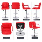 Generic Modern red upholstered bar stool - image 2