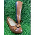 product_image_name-Looking Smart-Women’s Glossy Leather Flat Shoes – Brown (LT181B)-2
