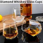 Generic Diamond Shaped Whiskey Clear Glass Cup