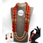 Beautiful Coral Beads Embelished With Gold Ornaments