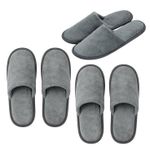 Generic High Quality Towel Slippers-Grey - 2 sets