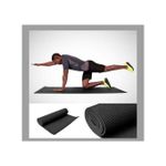 product_image_name-Generic-Thick Yoga Mat Non-Slip Exercise Mat With Carrying Bag (BLACK)-1