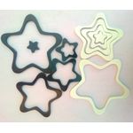 product_image_name-Generic-10pcs Star Wooden Wall Sticker Decoration White  And Black-1