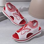 product_image_name-Fashion-Exotic Quality Ladies Women Platform Sandals-red/white-5