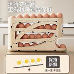 Jinhuafeng Egg Crate Rack Holds 30 Eggs,Smooth Slideout,Durable plastic kitchen Fridge Organizer - image 5
