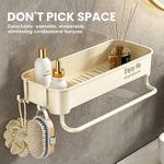 ShebSheb Kitchen Sink Sponge Holader, No Drill Plastic Storage Rack with Towel Bar & Hangers - image 6