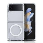 Generic Samsung Galaxy Z Flip 3, Flip 4, Flip 5, Flip 6, Flip 7 Solid Transparent Protective Magsafe (White Transparent) - image 3