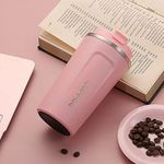 510ml Steel Vacuum Insulated Coffee Cup Temperature Display