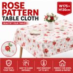 Generic Rose Pattern Table Cloth 175 × 130 cm – Waterproof Wipe-Clean Floral Table Cover