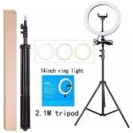 Generic 14" Inches Selfie Ring Light With Tripod Stand - image 2