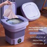 product_image_name-Generic-Portable Folding Turbine Washing Machine - Purple-1