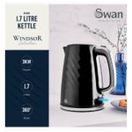 Swan Windsor 1.7L Rapid Boil Jug Kettle - 3000W - image 2