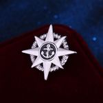 Fashion Vintage Anchor Star Brooch Pin - image 2