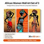 Generic 3PCS African women's canvas mural - 30*60CM - image 8