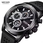 Megir Marine Commander Analogue Chronograph  Black Designer Timepiece - image 4