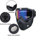 Generic Anti Fog Motorcycle Full Face Mask Detachable Goggles Adjustable Windproof Dustproof Face Protection - image 6