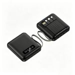 Generic 20000mAh Power Bank with Digital Display, 4 Built-in Cables, LED Light, Compact Portable Charger - image 5