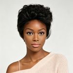 Black Pearl Noble Short Pixie Cut Lace Front wig Human Natural Hair