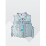 Fashion Super quality ladies sleeveless patterned denim jacket - image 2