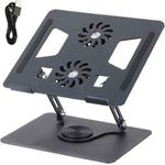 360 Degrees Dual Fan Rotational Laptop Stand For (12-17.5 Inches)