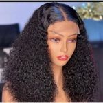 Glueless curly hair wig with T frontal