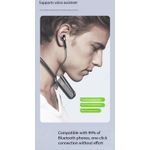 Generic Neck Hanging Wireless Bluetooth Stereo Sports Earphones - Black - image 7