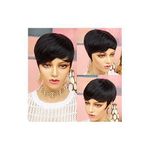 Hair Wig Short Pixie Hair Natural Colour