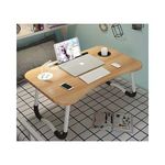 Generic Adjustable Foldable Laptop & Bed Side Table- Brown with Free Gift item - image 2