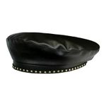 TRENDY LEATHER BERET OCTAGONAL NEWSBOY CAP